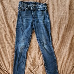 Lucky Brand Blue Skinny Jeans with Natural Fading